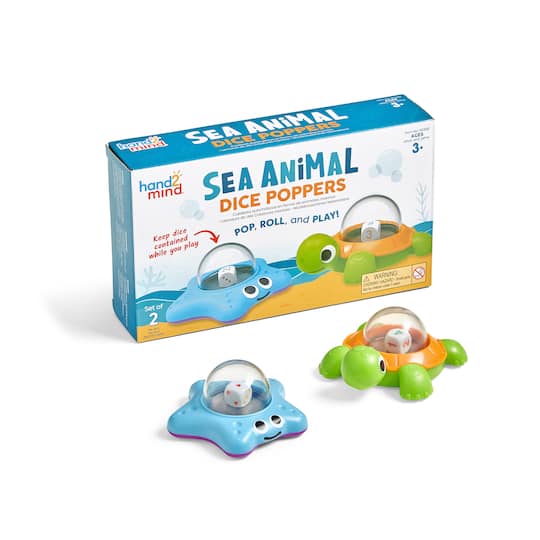 hand2mind Sea Animal Dice Poppers Set